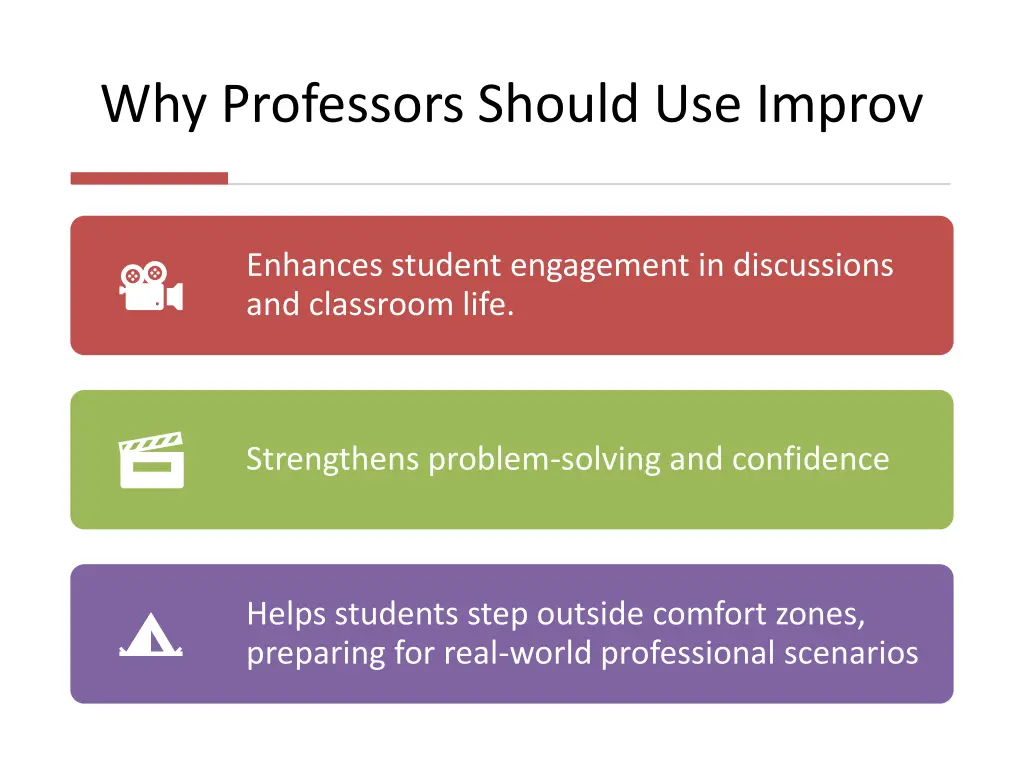 why professors should use improv
