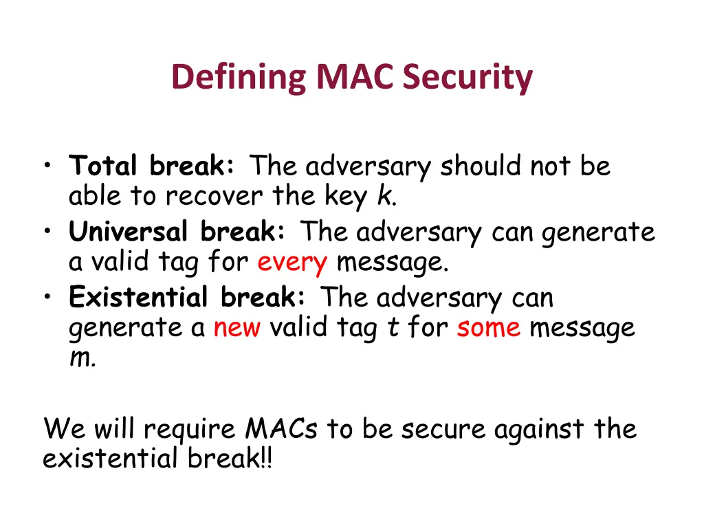 defining mac security