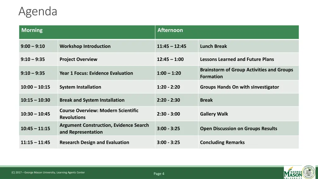 agenda