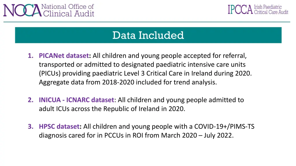 data included