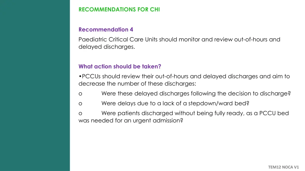 recommendations for chi 1