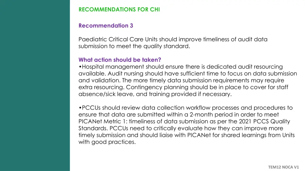 recommendations for chi