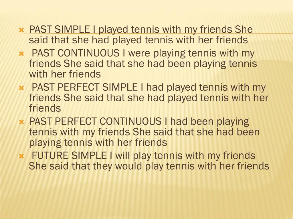 past simple i played tennis with my friends