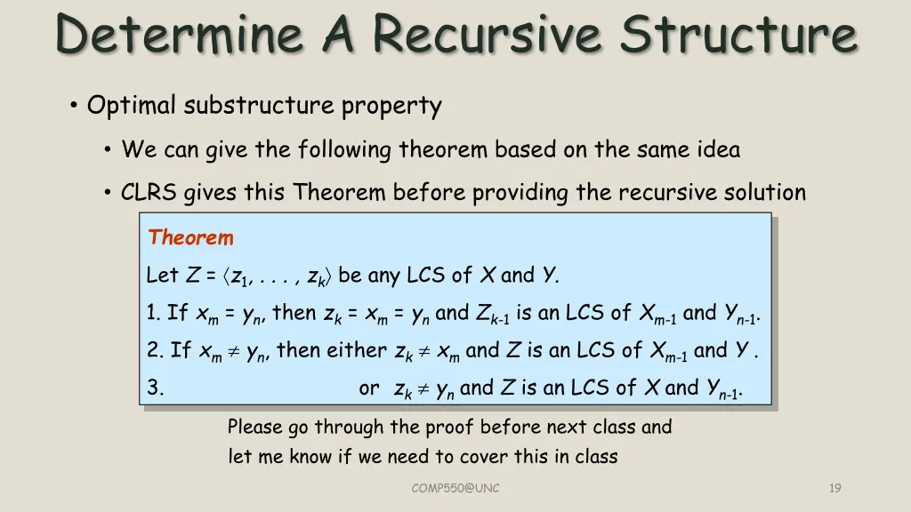 determine a recursive structure 5
