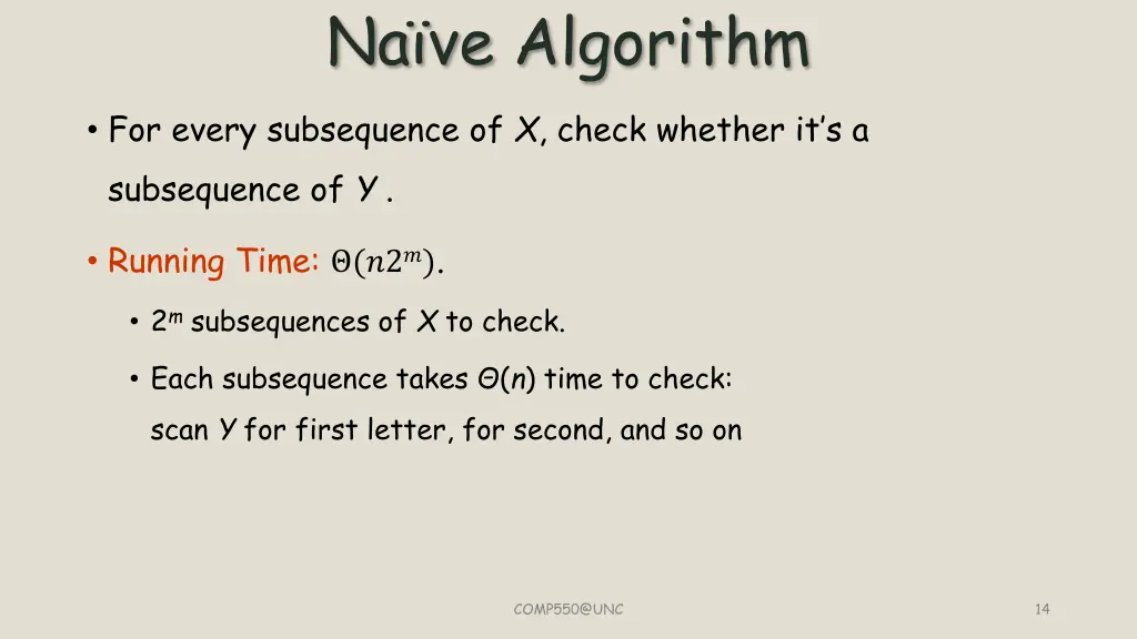 na ve algorithm