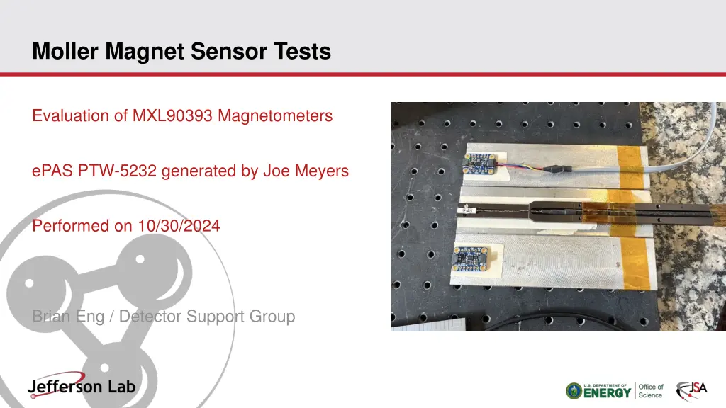 moller magnet sensor tests