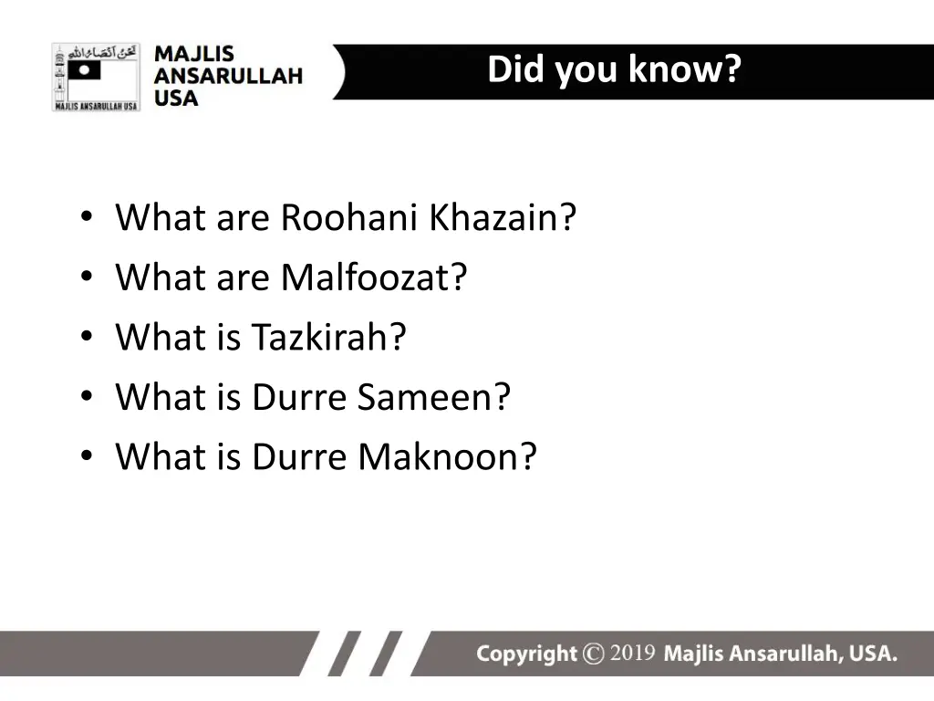 did you know