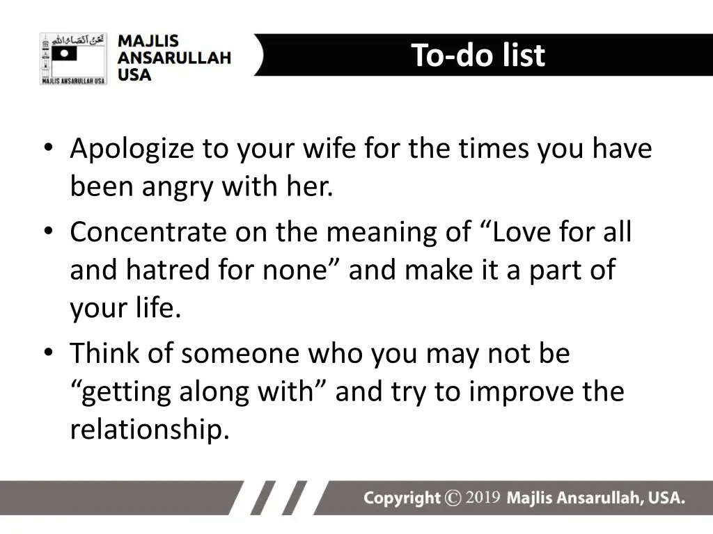 to do list