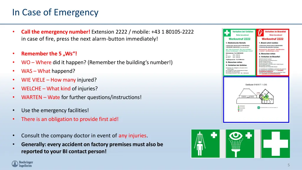 in case of emergency