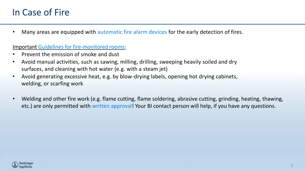 in case of fire 1