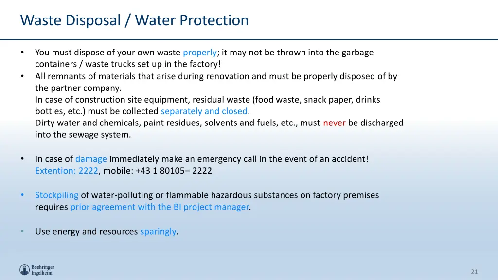 waste disposal water protection