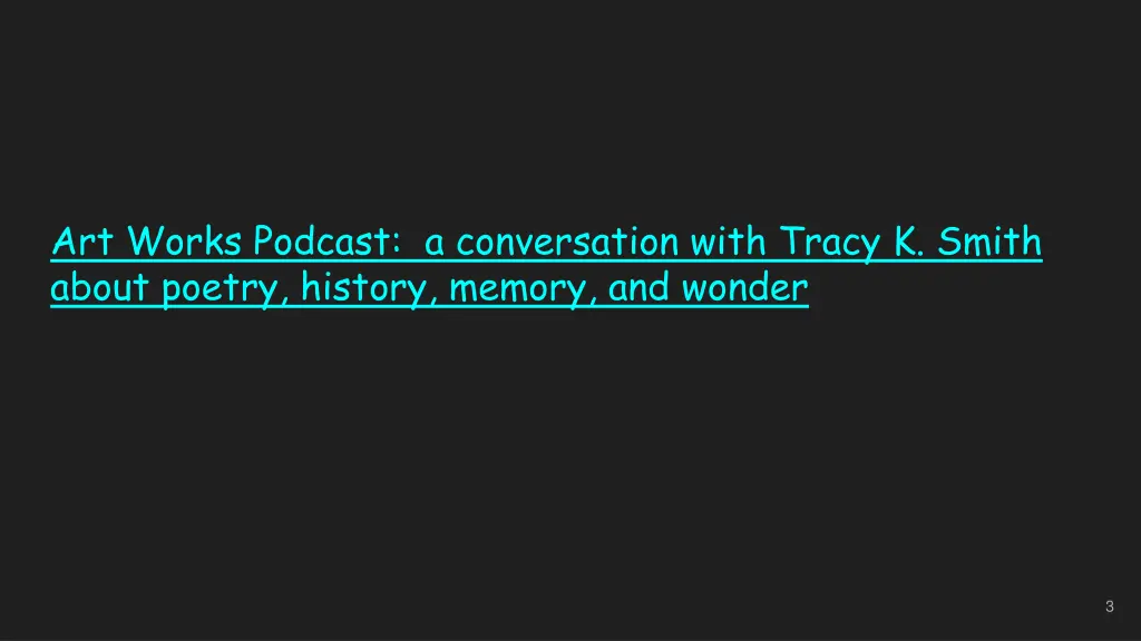 art works podcast a conversation with tracy