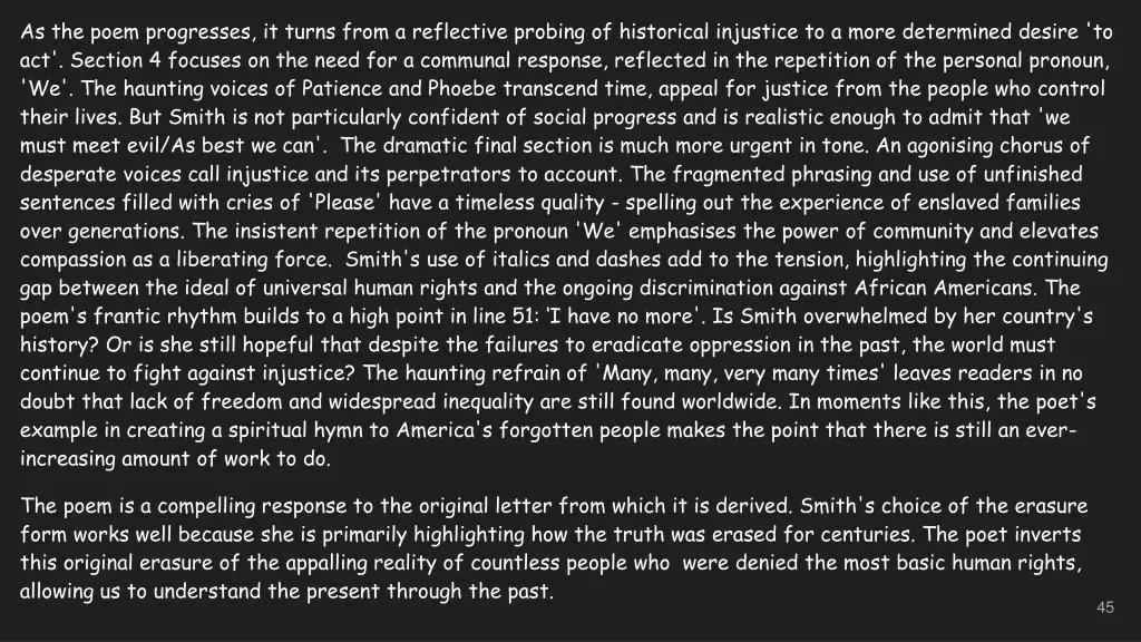 as the poem progresses it turns from a reflective