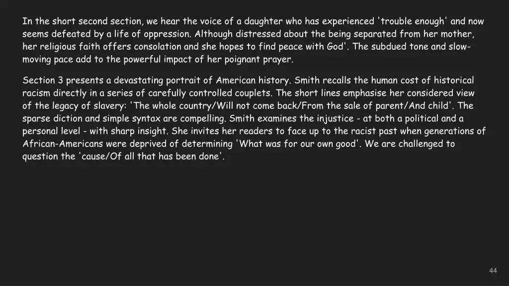 in the short second section we hear the voice