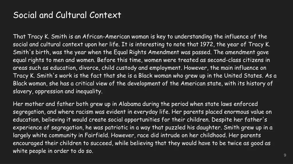 social and cultural context