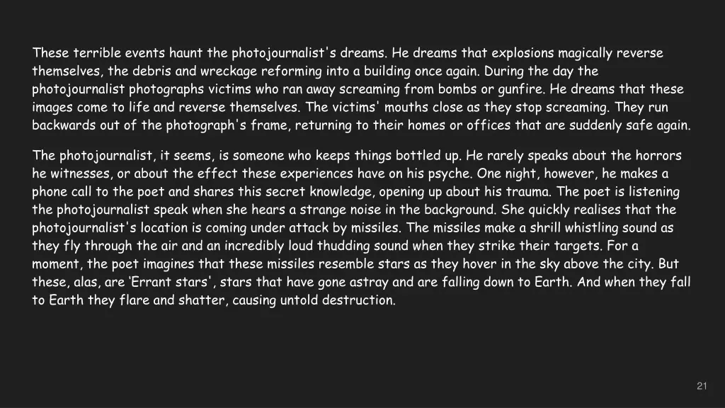 these terrible events haunt the photojournalist