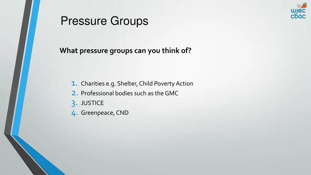 pressure groups