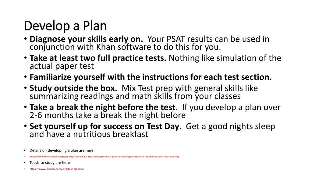 develop a plan develop a plan diagnose your