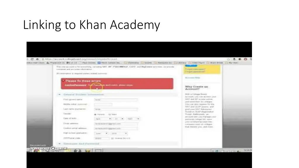 linking to khan academy
