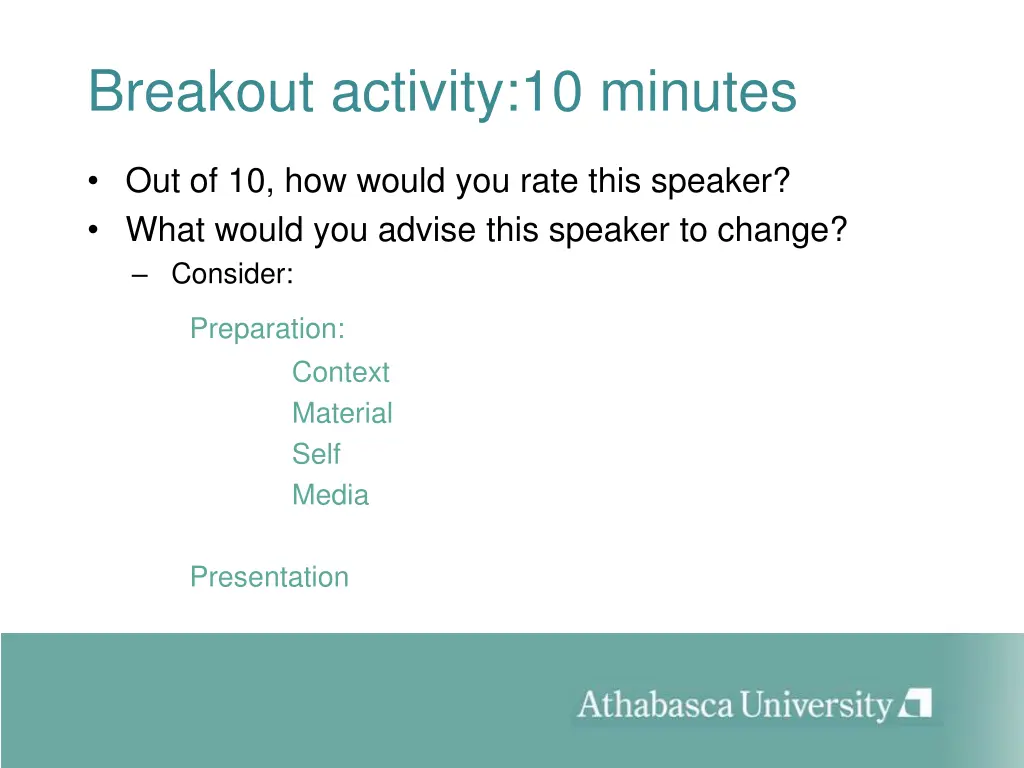 breakout activity 10 minutes 1