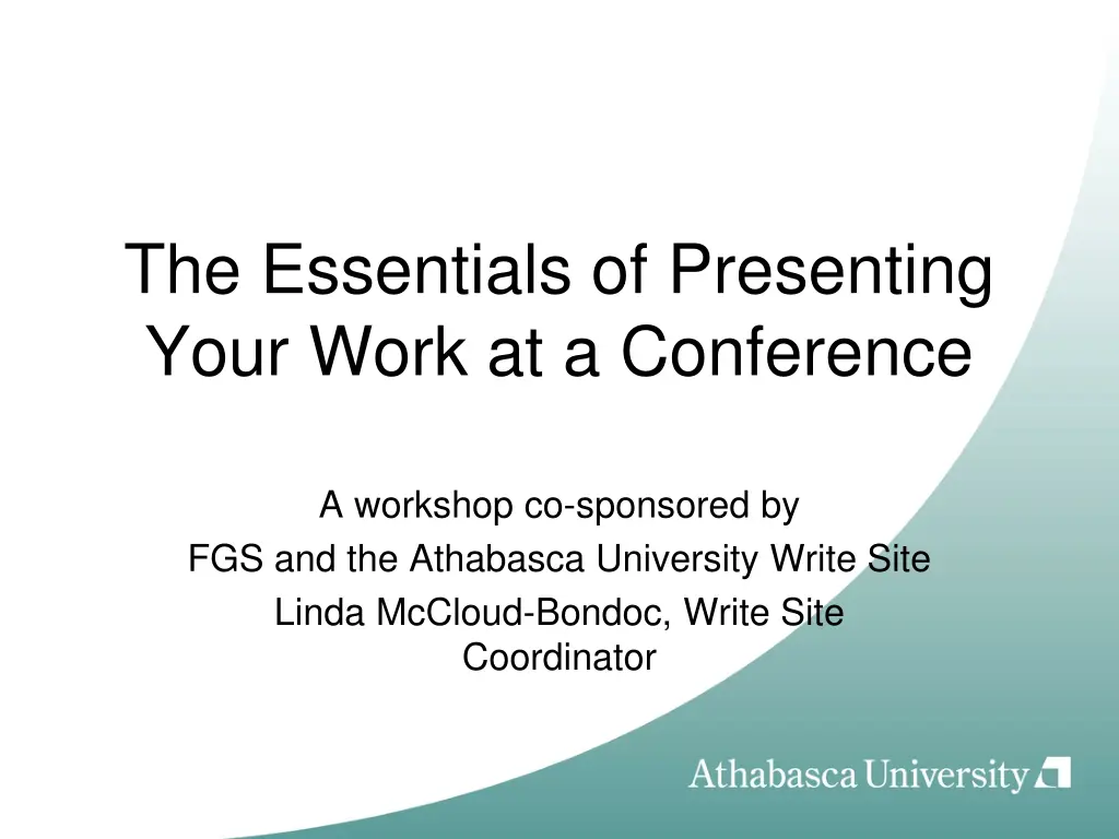 the essentials of presenting your work