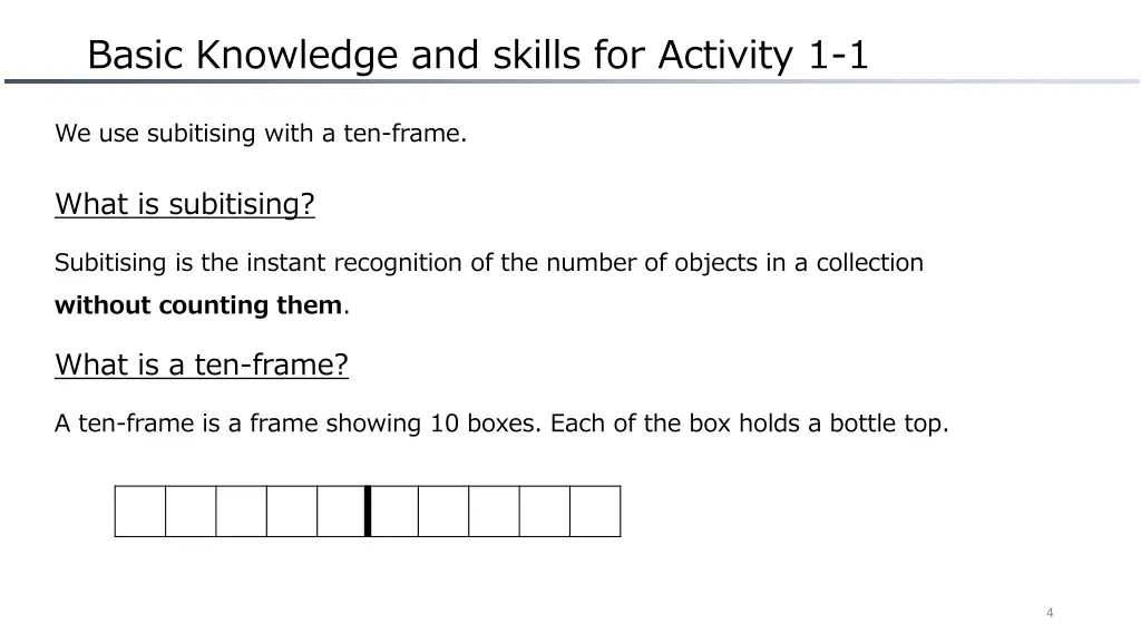 basic knowledge and skills for activity 1 1