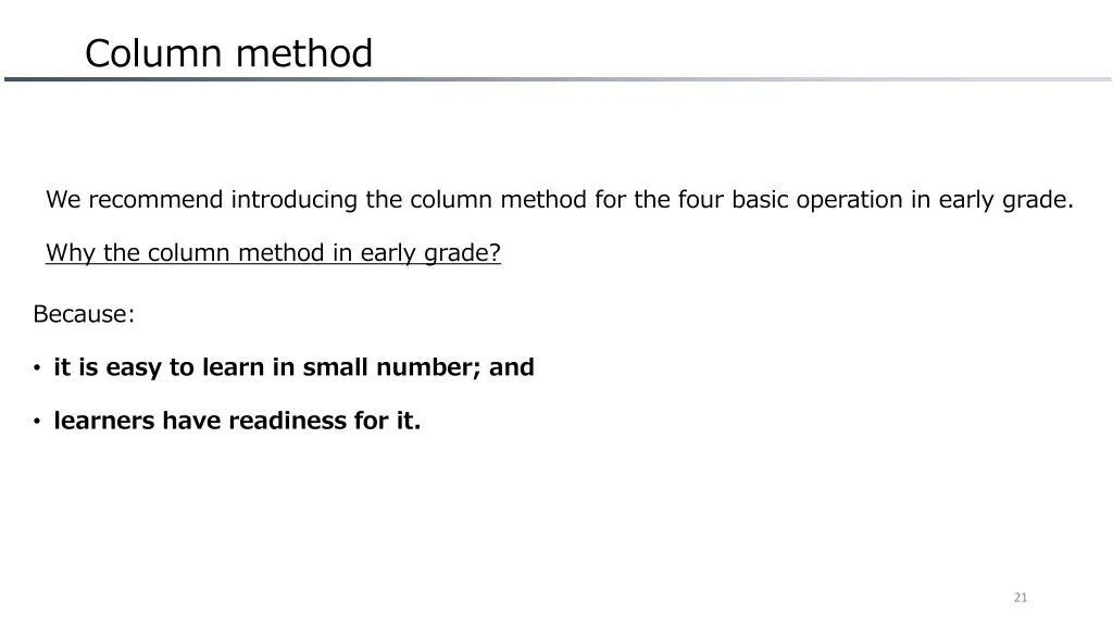 column method 1