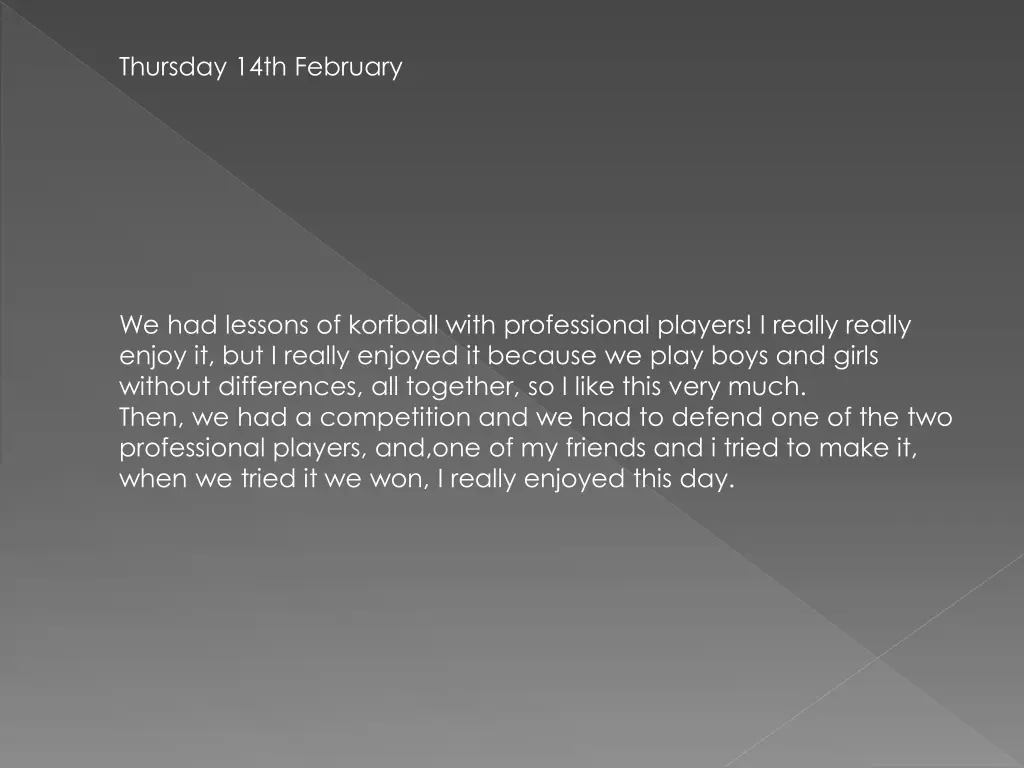 thursday 14th february