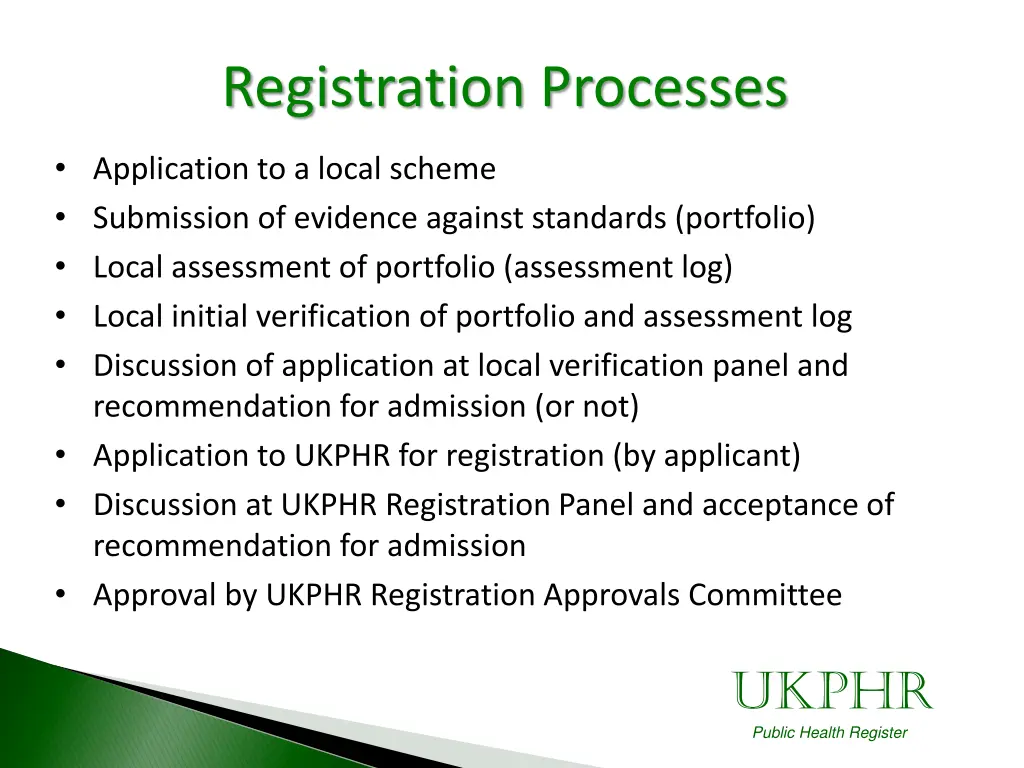 registration processes