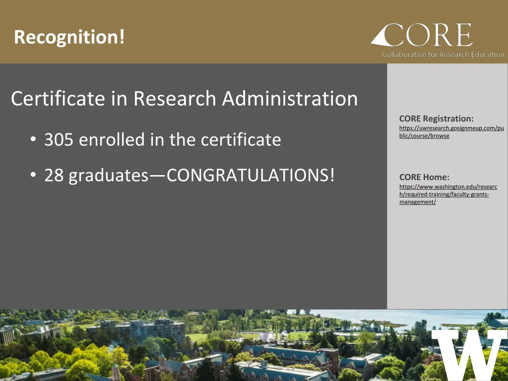 recognition