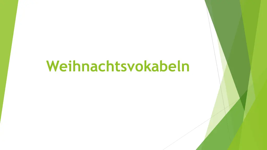 weihnachtsvokabeln