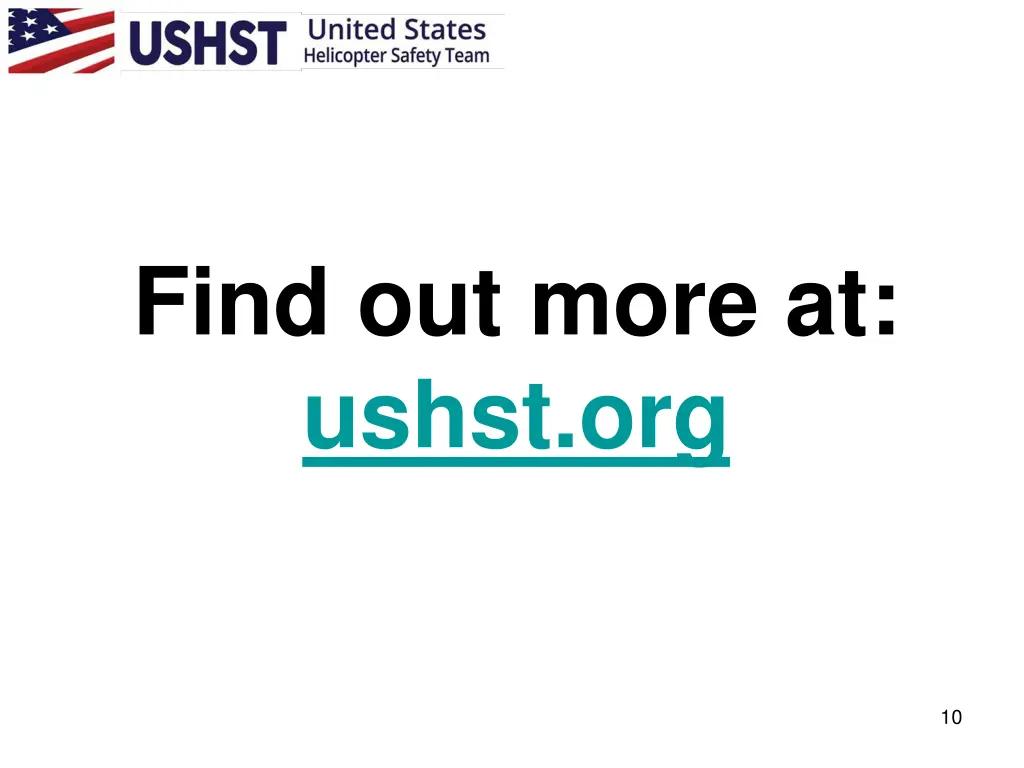 find out more at ushst org