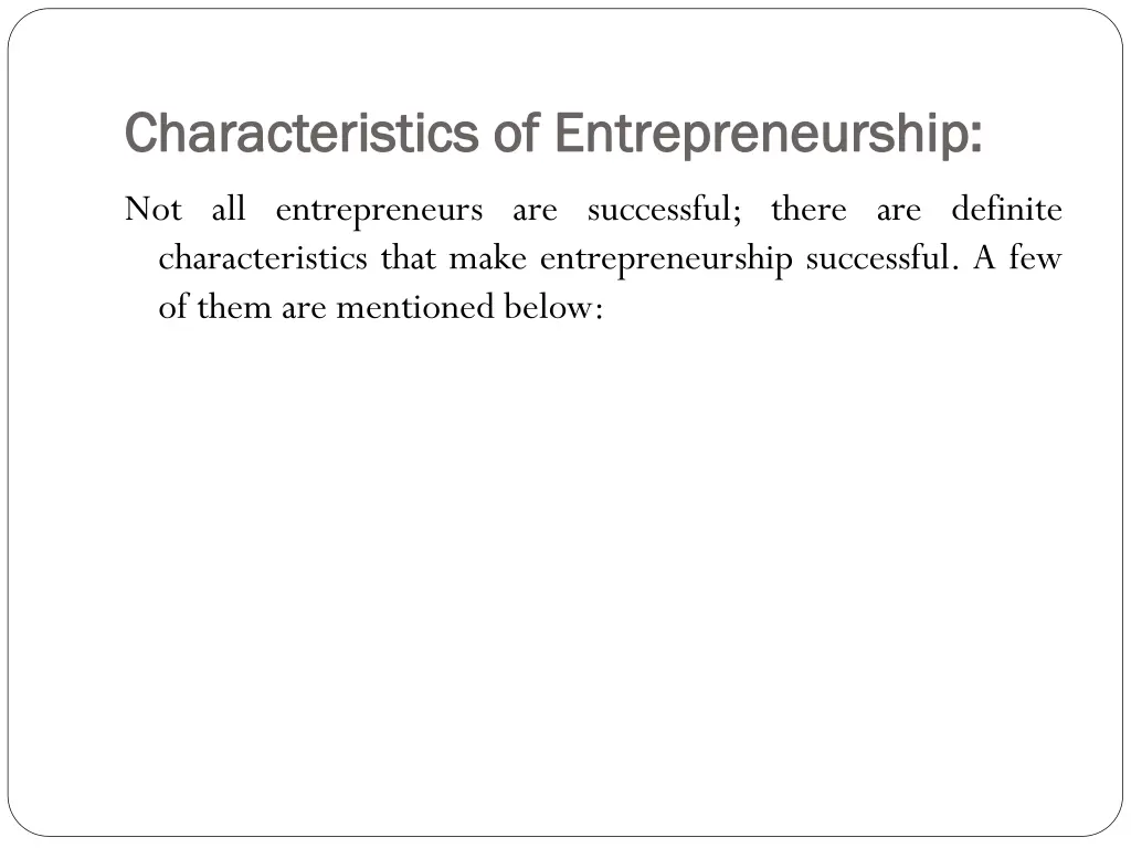 characteristics of entrepreneurship 1