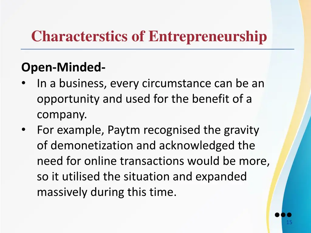 characterstics of entrepreneurship 3