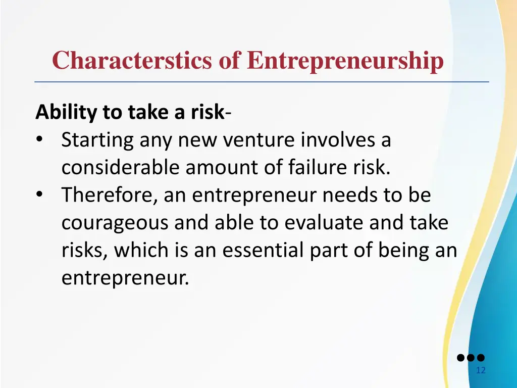 characterstics of entrepreneurship