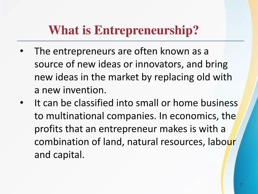 what is entrepreneurship 1