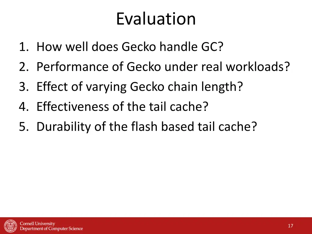 evaluation