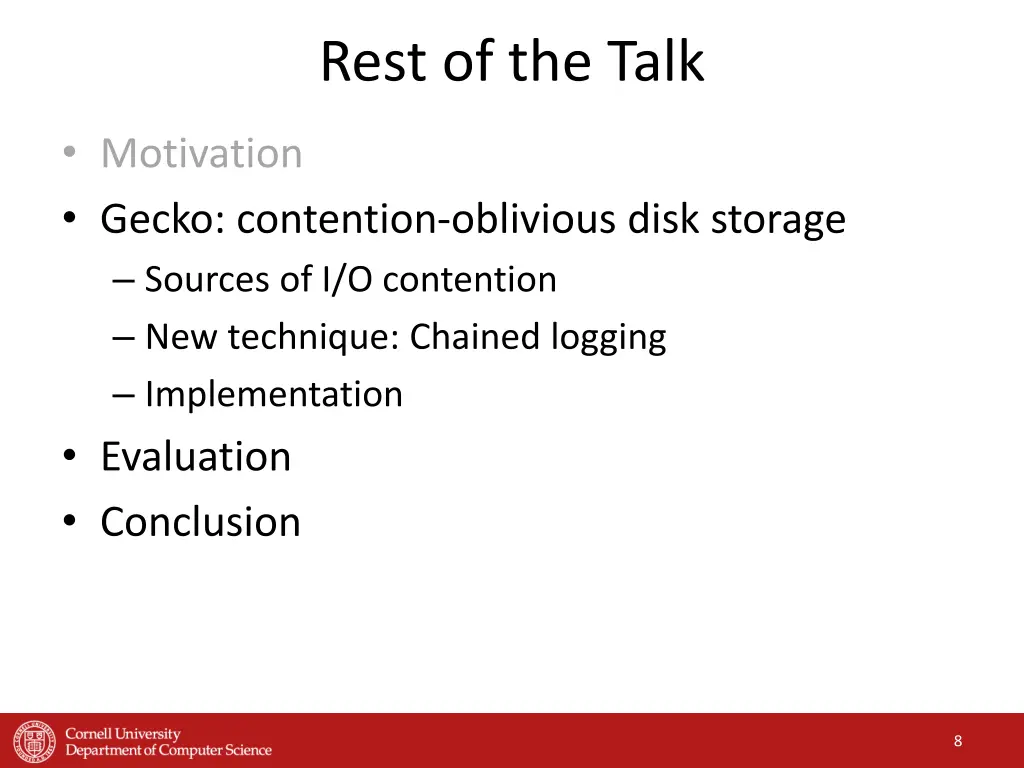 rest of the talk