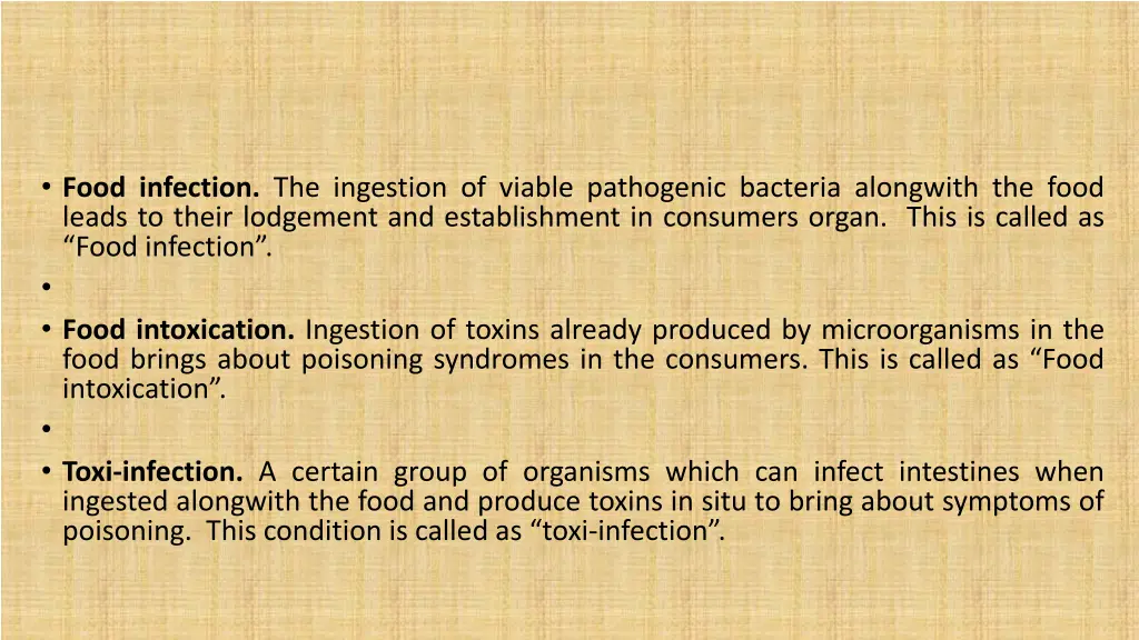 food infection the ingestion of viable pathogenic