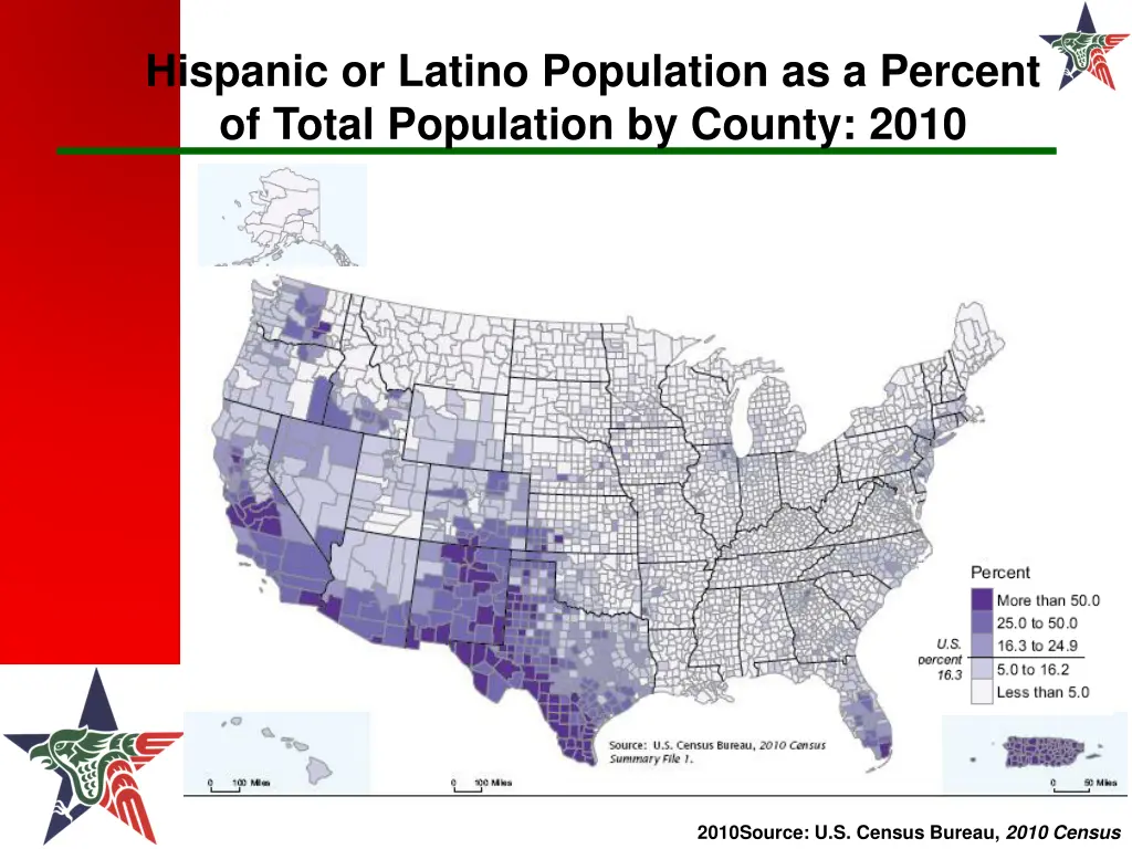 hispanic or latino population as a percent