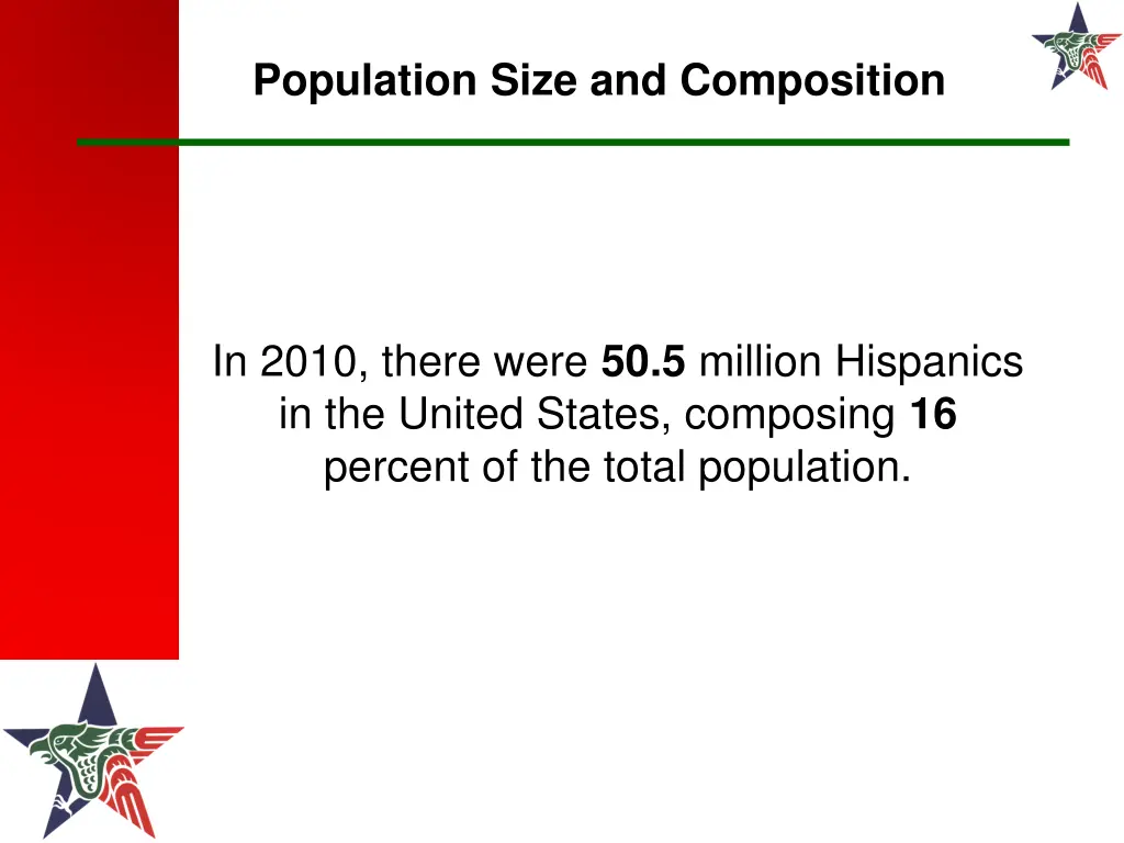 population size and composition