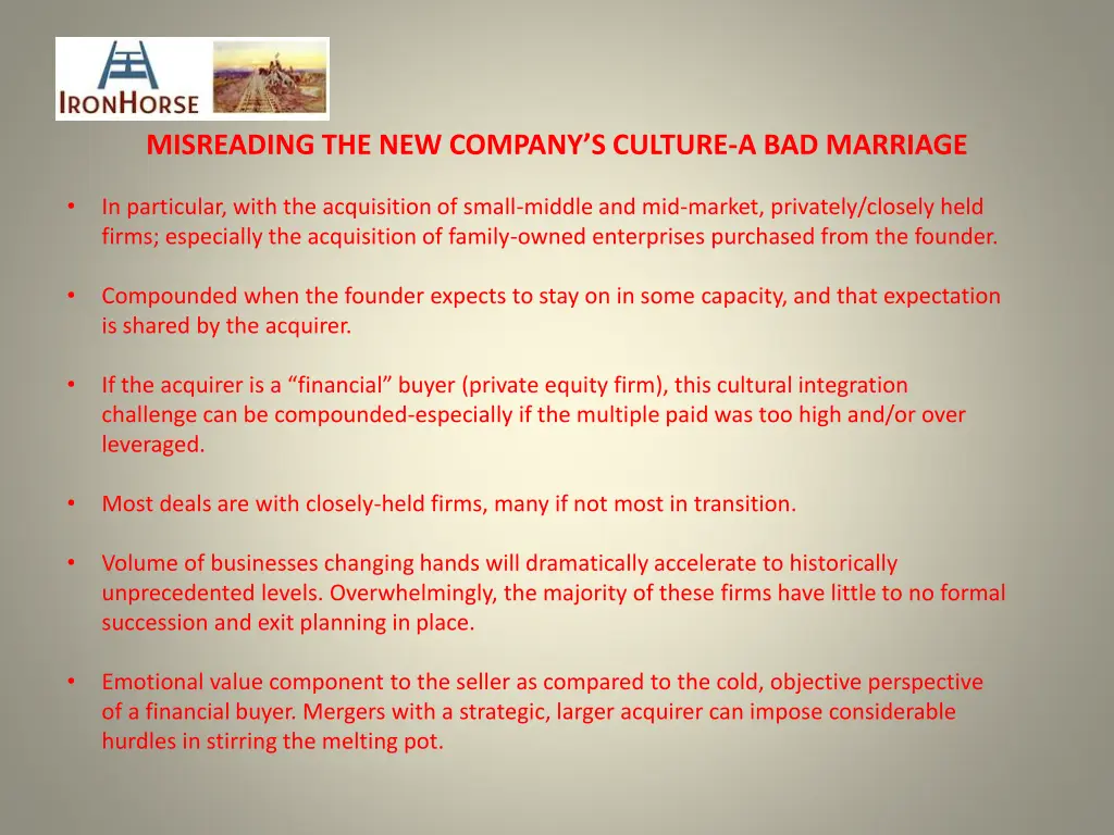 misreading the new company s culture