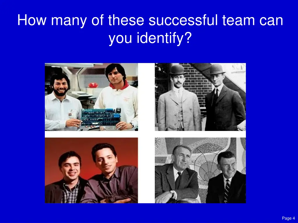 how many of these successful team can you identify