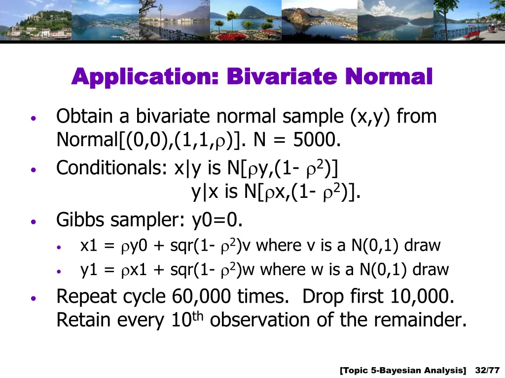 application bivariate normal application