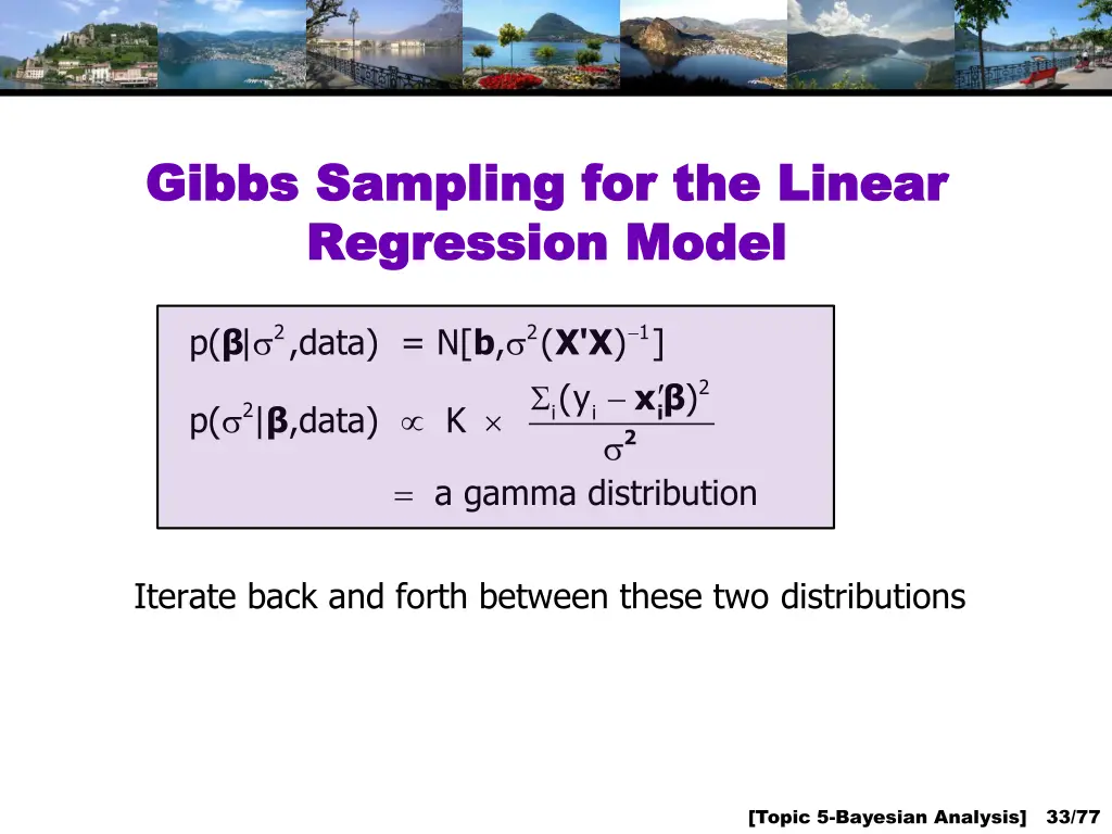 gibbs sampling for the linear gibbs sampling