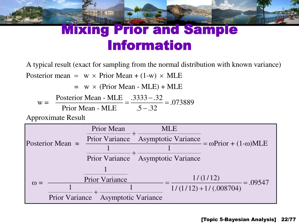 mixing prior and sample mixing prior and sample