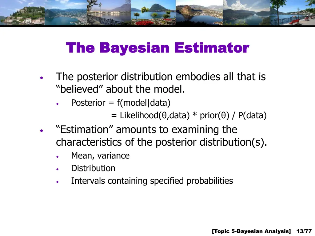 the bayesian estimator the bayesian estimator