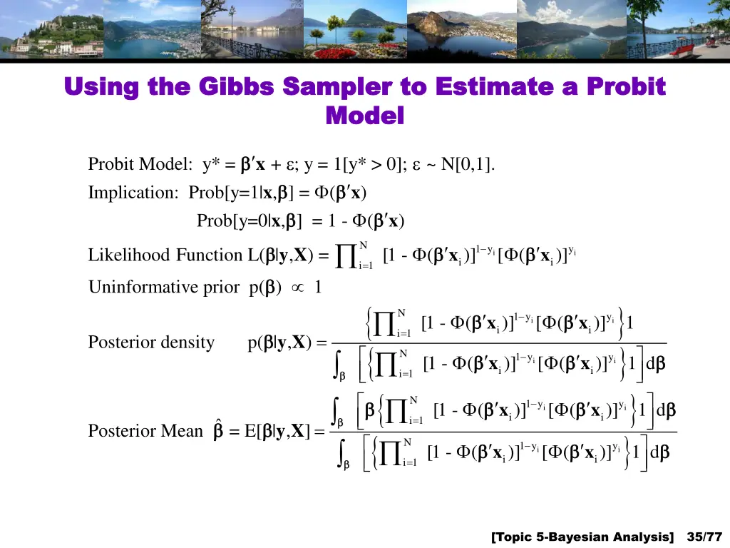 using the gibbs sampler to estimate a probit