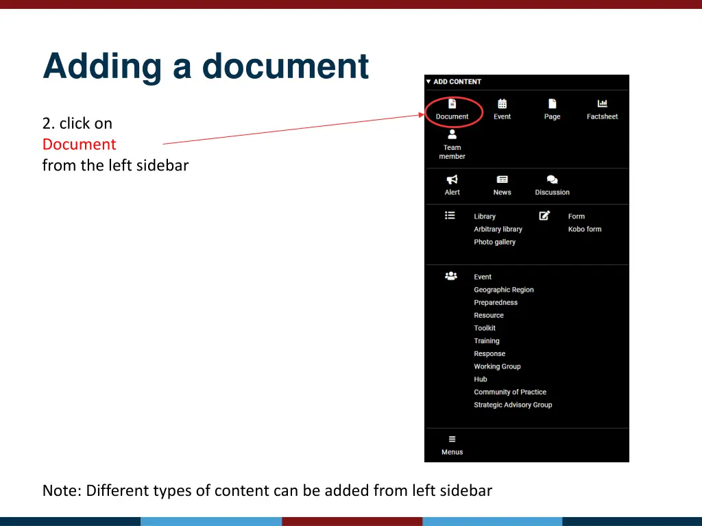 adding a document 1