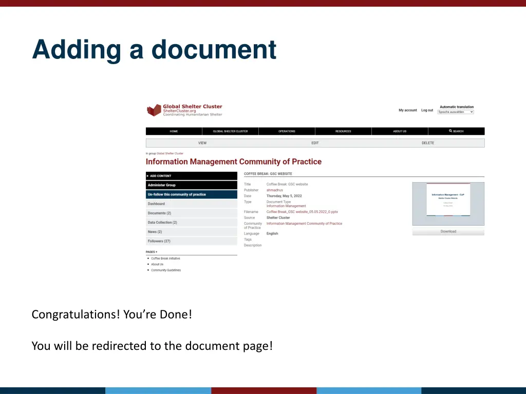 adding a document 3